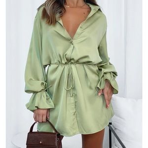 WhiteFox Boutique - Only Gets Better Mini Dress Matcha